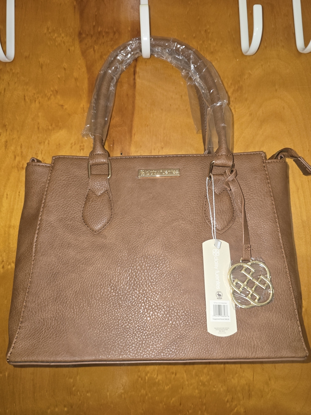 NWT Daisy FUENTES Brown Women's Satchel Handbag